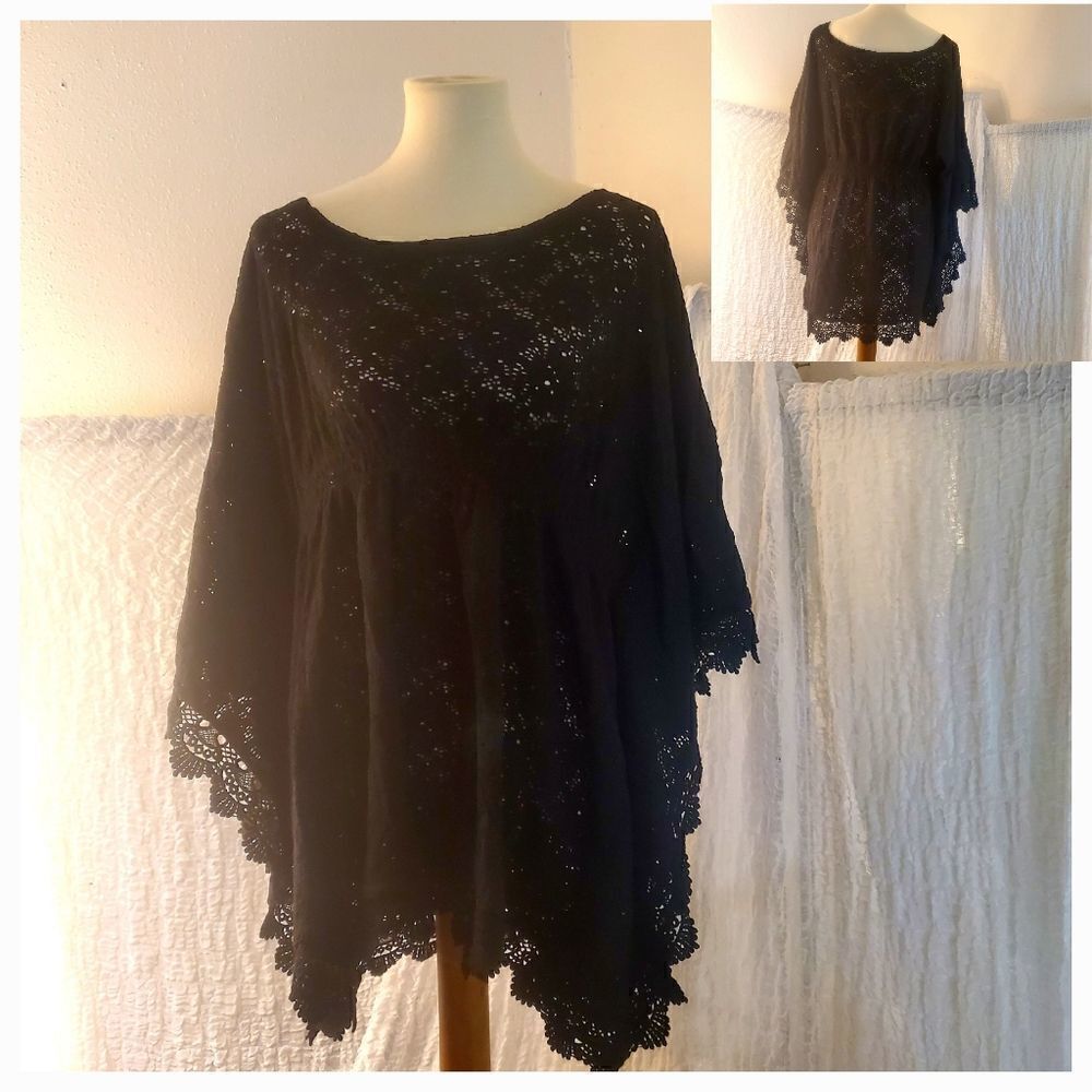 Passion Concept Black Swim Cover Up Size Large